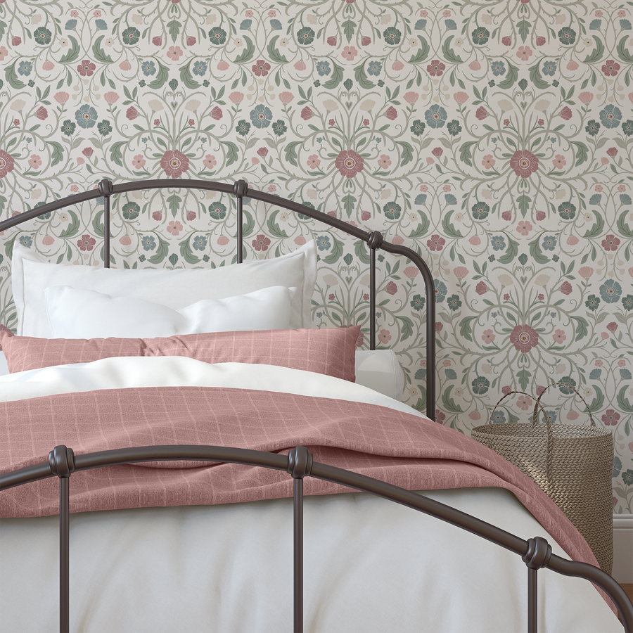 Enid - Papier peint aux motifs floraux délicats
