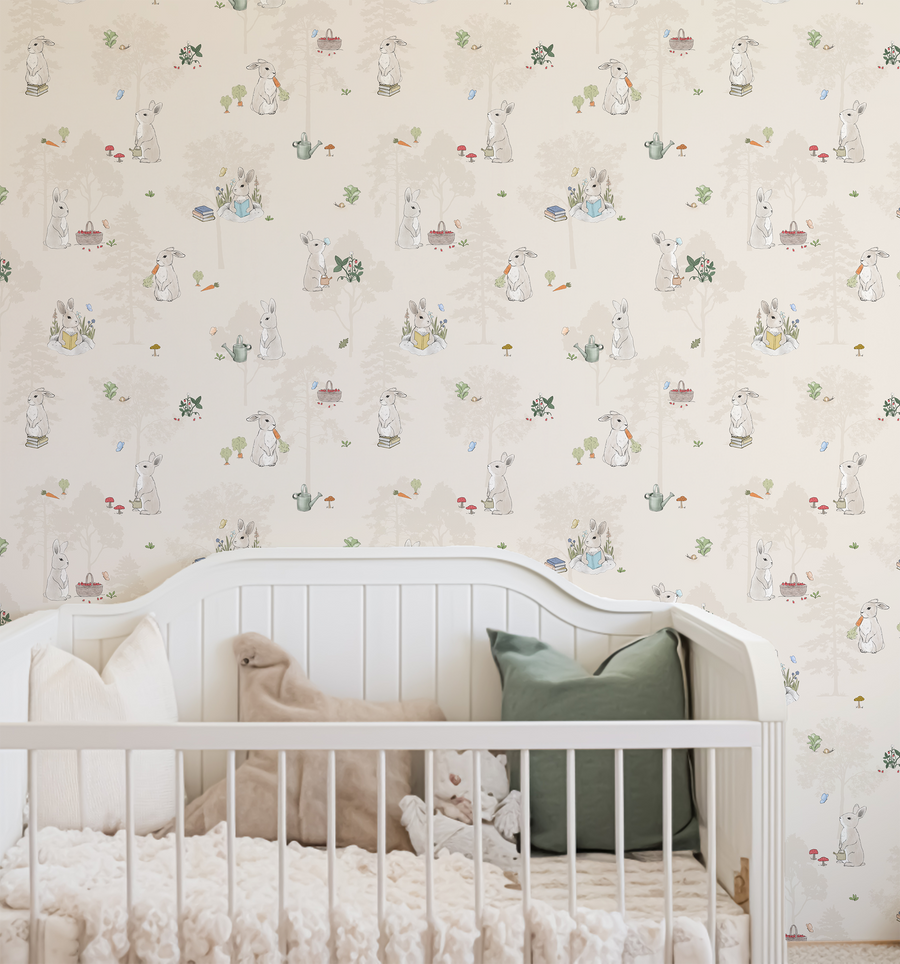 Flopsy - Vintage Rabbit Tales Wallpaper