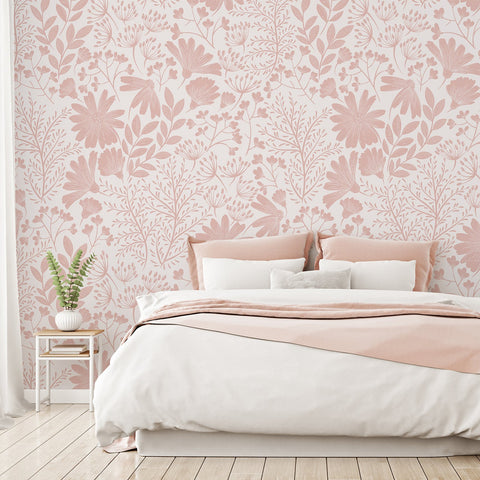 Papier peint rose