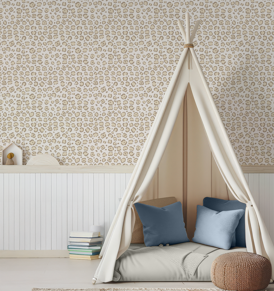 Zeya - Papier peint à motif léopard
